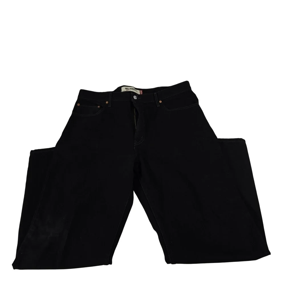 Levis 550 Relaxed Fit Jeans Mens 40x32 Black Denim Tapered Leg Pants 13790